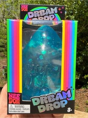 NeeDoh Dream Drop BLUE Glitter Squishy Toy